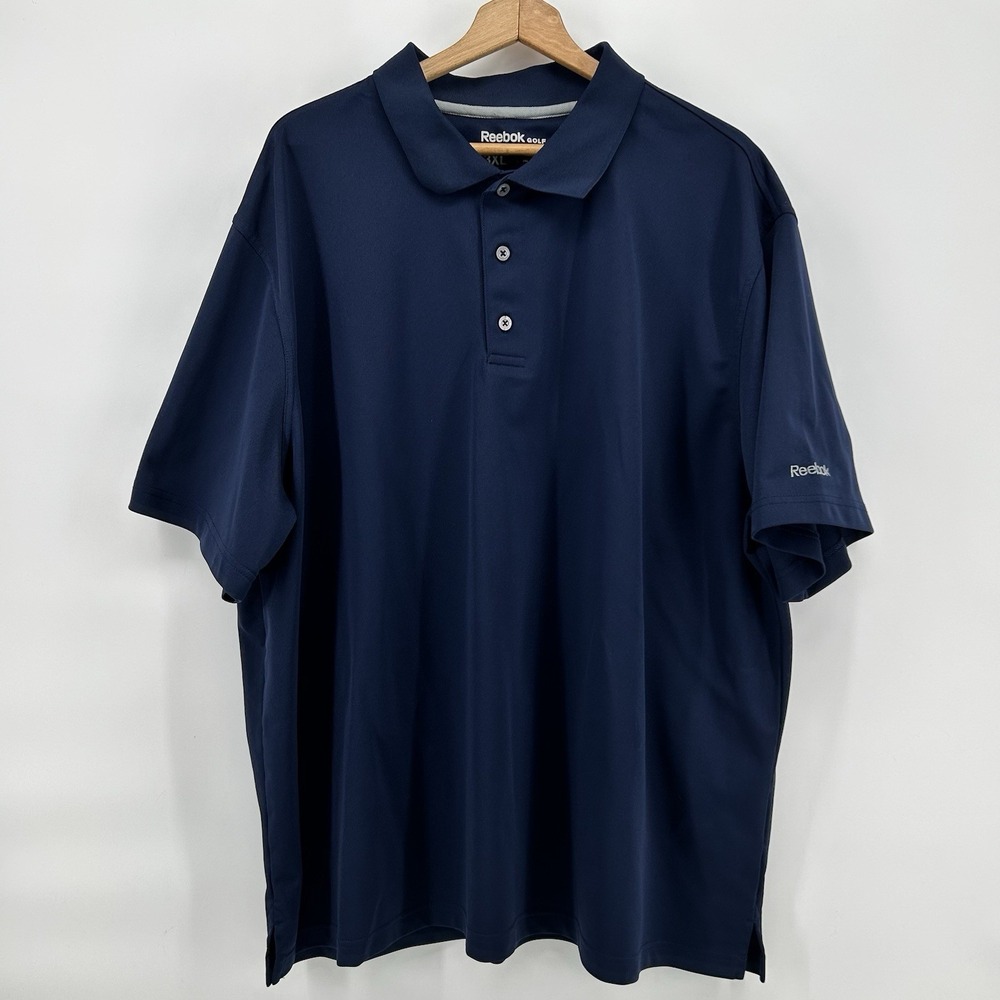 Reebok Golf Polo‎ Shirt Mens 3XL Navy Blue Performance Athletic Golf Minimal